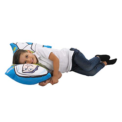 Disney Toy Story 4 Buzz Lightyear Toddler Pillow Buddie Pillowcase, Blue, Green, White #TOP3