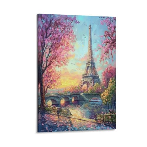 Décoration murale Tour Eiffel pour habiller un mur vide de couloir et illuminer une chambre sombre