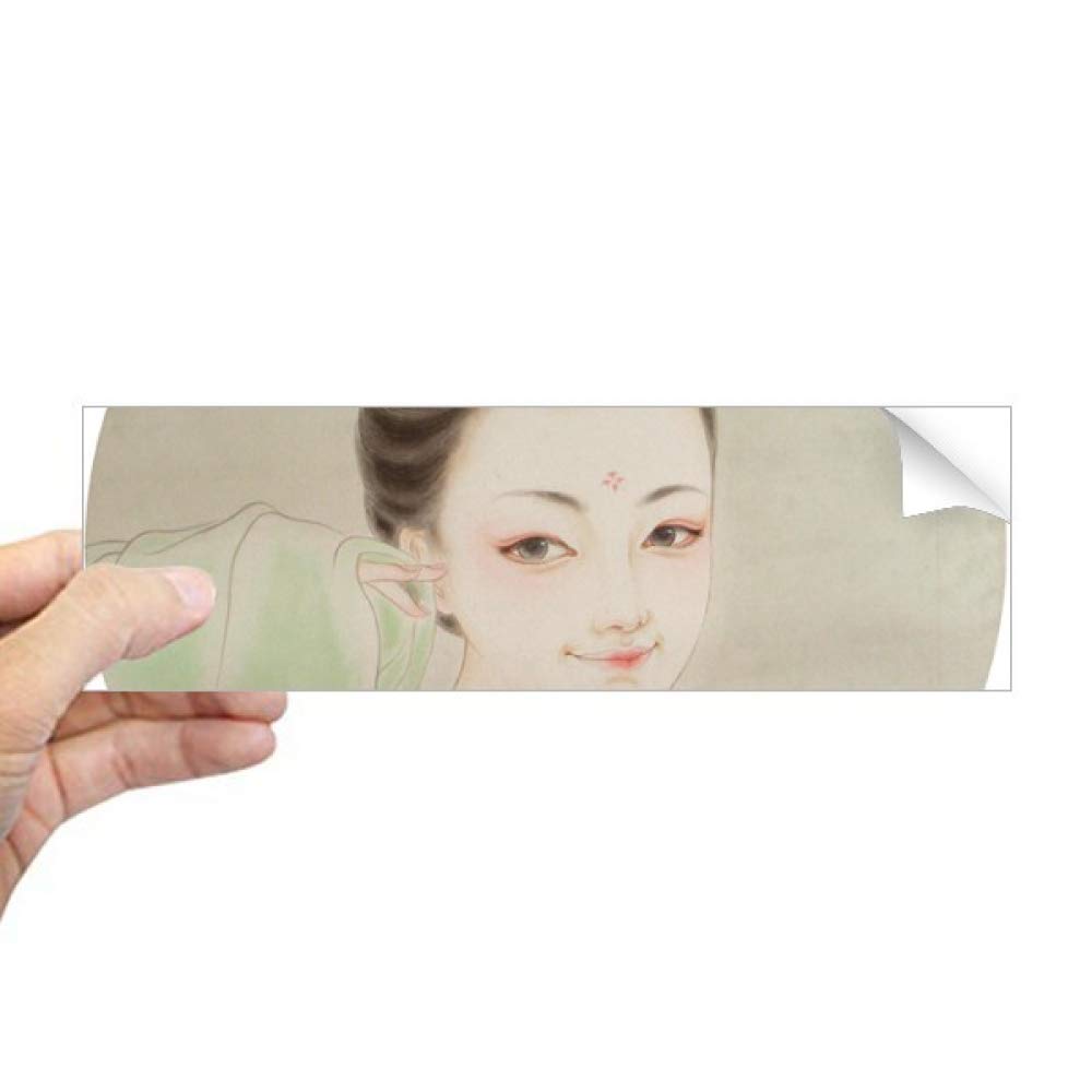 Sticker rectangulaire fenêtre peinture chinoise verte haute finition