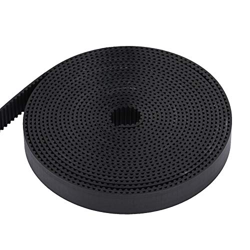 ASHATA Zahnriemen für 3D-Drucker,1M/2M//5M/10M Gummi Zahnriemen Riemenscheibe,Zubehör 10mm Breite Synchronriemen Zahnriemen für 3D-Drucker Schwarz(3 Meter)