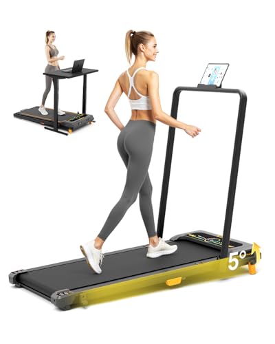 Image of Walking Pad Treadmill, WALKWAKE 5% Incline Walking Pads, Compact Under Desk Treadmill for Home, 330lb Capacity 2.5HP Running Machine for Walking Jogging with LED Display