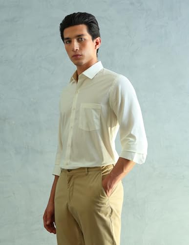 Image of Arrow Slim Fit Mens Formal Shirt - 100% Cotton, Breathable & Comfortable, Full Sleeves Shirts for Men