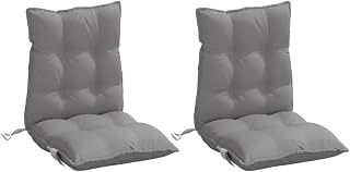 vidaXL Cojines para Silla con Respaldo bajo 2 uds Tela Oxford Gris