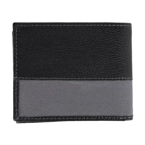 Timberland PRO Men's Milled Canvas and Leather Passcase Wallet, Black2