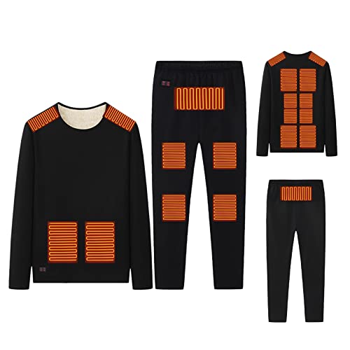 Kailangde Heated Baselayer Set For Men Women 18 Zone Electric Heating Thermal Underwear Suit No Battery (Color : A, Size : 4Xl) #TOP6