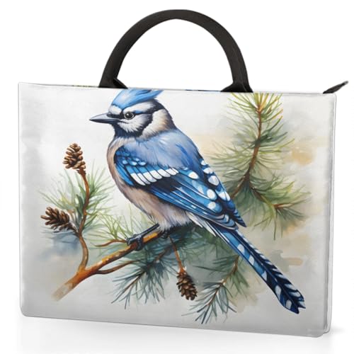 Beautiful Bird Fruit Branches Laptop Sleeve with Handle Waterproof Computer Carrying Case3