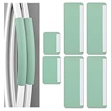 Windspeed 6 Pack Refrigerator Door Handle Covers, Fridge Handle Covers Leather Refrigerator Door Handle Protectors Kitchen Appliance Handle Covers (Green)