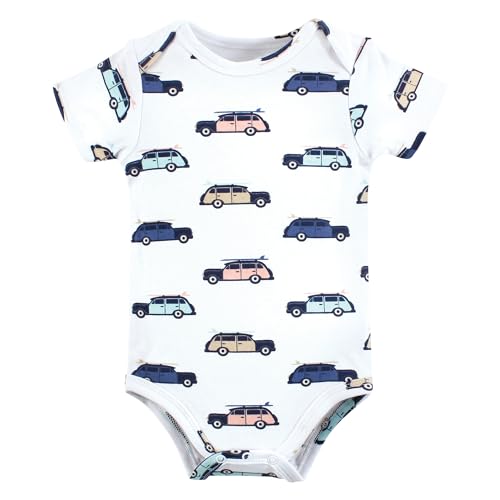 Image of Hudson Baby Unisex Baby Cotton Bodysuits 5-pack