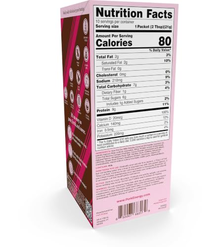 Image of Perk Energy Drink Mix (Mint Chocolate Truffle) 10 Stick Packs, Gluten-Free | Caffeinated Healthy Coffee Alternative with Protein, 100mg of Caffeine, Soy-Free, Peanut-Free