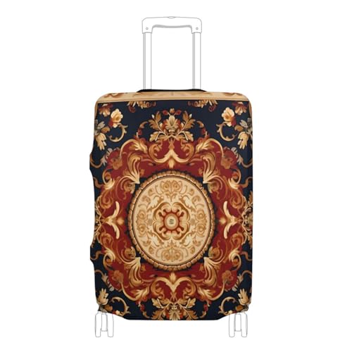 senya Travel Luggage Cover Suitcase Protector Noble Red-gold Totem Washable Baggage Covers Fits 26-28 Inch Luggage