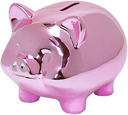 Ceramic Piggy Bank, Mini Small Cute Coin Money Box, Pig Money Bank, Coin Bank, Saving Coin Box, Birthday Gift, Durable Animal Figurine Storage Pot, Toy Desktop Decoration, for Boys Girls Kids Adults