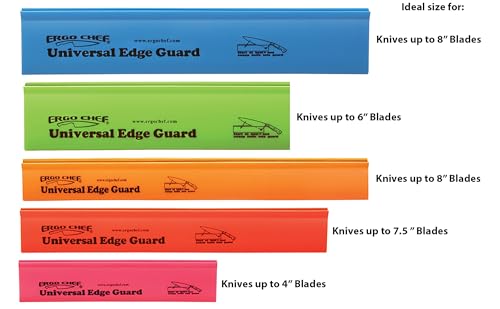 Ergo Chef 5pc Universal Knife Edge Guard Set Multicolored / Multi-sized / for Chef knife, Santoku, Bread, Utility and Paring knives
