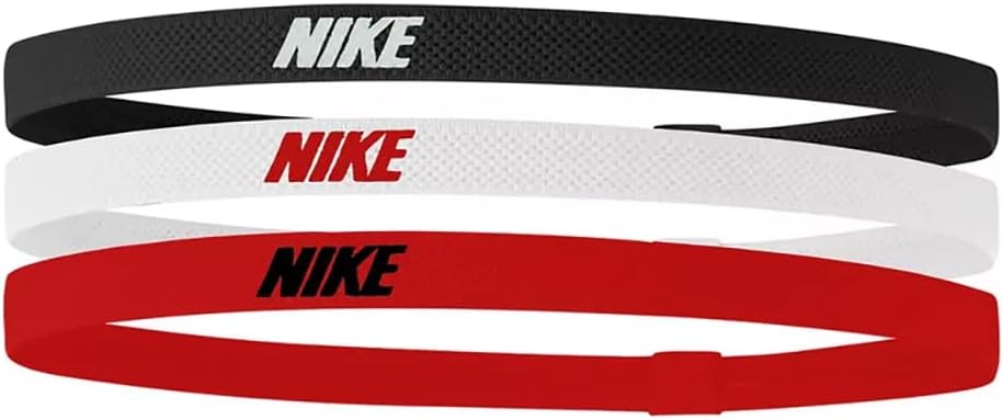 Nike 2.0 2024 Elastic Headband (Pack of 3) (One Size) (Black/White/Red)