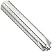 Melin Tool RCMG-M-M Carbide Corner Rounding End Mill, Metric, Uncoated (Bright) Finish, Non-Center Cutting, 0 Deg Helix, 4 Flutes, 89mm Overall Length, 4mm Cutting Diameter, 16mm Shank Diameter