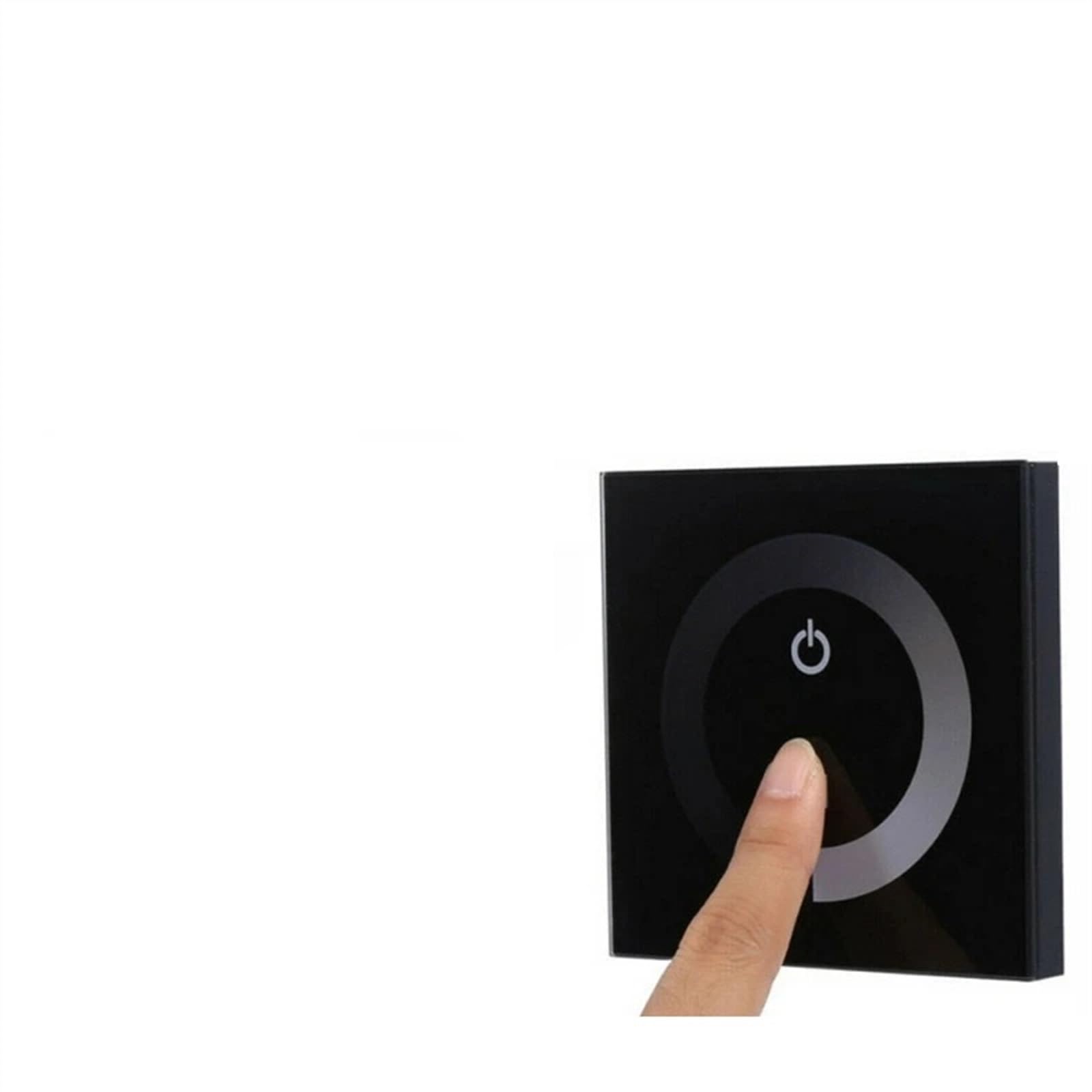 Inteligentny włącznik światła, 12V-24V Panel dotykowy Diody LED Ściemniacz Inteligentny kontroler montowany na sprzęcie DC(Black)