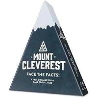 True or False Trivia Game, Mount Cleverest Game - 500+ Fun Fact Cards, 51 Card, Family Parties, Birthday Gifts, Group Games