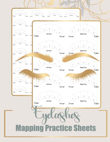 Eyelash Mapping Practice Sheets: for practicing your Lash Extensi...
