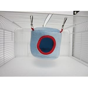 Blauwe hangmatten opknoping bed huis voor rat vogel hamster fretten papegaai muis speelgoed