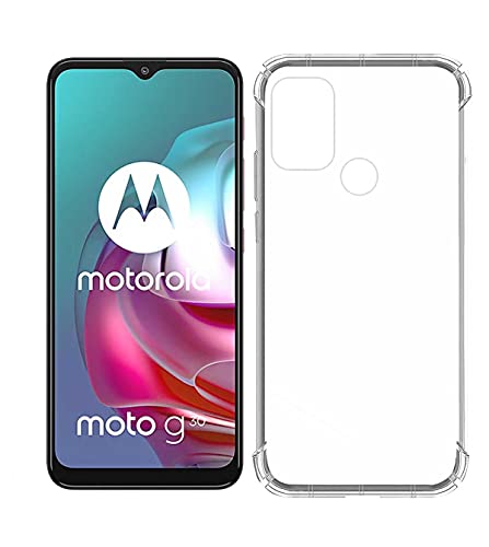 Image of Transparent Soft Silicone TPU Flexible Back Cover Compatible with Motorola Moto G10 / Moto G30 / Moto G10 Power