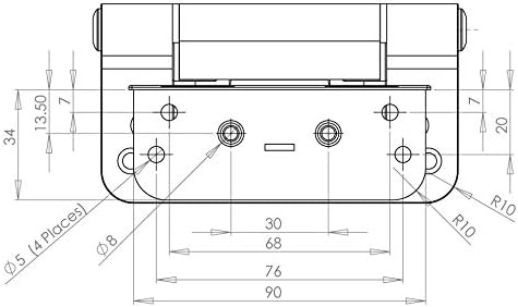 Composite Doors Hinge White Trojan 3D Adjustable Butt Rebate Door Hinge - Image 3