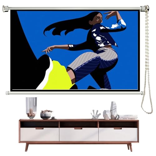 Pantalla manual para proyector 72" 16:9 miniatura 1