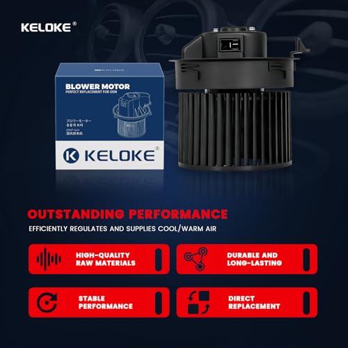 Image of KELOKE Front HVAC Heater Blower Motor Fan Compatible with Nissan Sentra 2013 2014 2015 2016 2017 2018, 1.6L 1.8L Sedan, with Fan Cage, Replace# 700295 27226-3SG0A