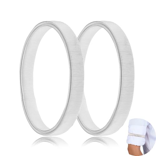 WQEDVN Shirt Sleeve Holders Sleeve Garters Women Shirt Armbands for Office Workers/Waiters/Bar Staff(White)