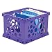 Storex Large Storage and Transport File Crate, 17.25 x 14.25 x 10.5 Inches, Dark Purple (STX61570U01C)