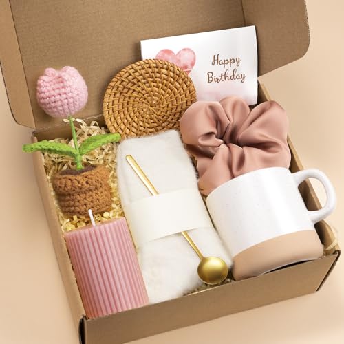 Birthday Gifts for Women, Happy Birthday Gift Basket for Women, Unique Woman Birthdays Gift Box for Her Mom Sister Wife Girlfriend Coworker Bestie Female Friendship Best Friend Employee Gifts Ideas