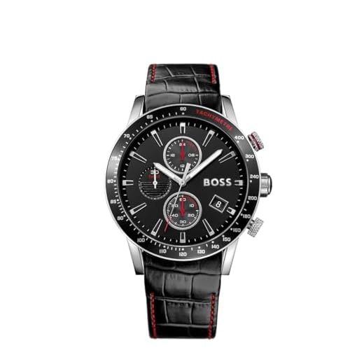 BOSS Reloj Cronógrafo de Cuarzo para Hombre con Correa en Piel Negro - 1513390