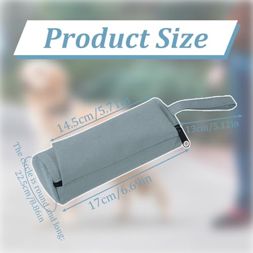 Futterdummy für Hunde - Apportierbeutel für alle Hunderassen - Futterbeutel - Perfekt für Dummy Hundetraining (grau)