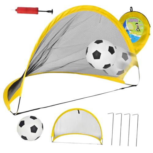 Sosoport Folding Goal Football Net 1 Set Mini Soccer Goals Indoor Replacement Net for Football Suitable for Backyard Gym