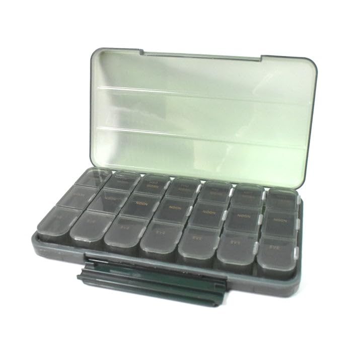 Garth Portable Weekly Pill Box Organiser Daily Pill Keeper 21 Grid Container Compact Medicine Storage Case For Morning Afternoon Night Doses Travel Home Use-image-45
