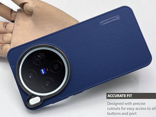 Image of NIUKIN Grip Guard Case for Vivo X300 5G | Camera Ring | Shockproof Scratchproof Cover (Titanium Blue)