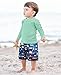 GOODKIDS Little Boys Swim Trunks Stretch Quick Dry Kids Bathing Suits Toddler SPF50+ Swim Shorts Bottoms Little Car 3XL 7-8 Years