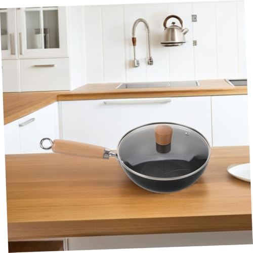 Wok de Hierro Fundido con Tapa Natural Para Cocción miniatura 6