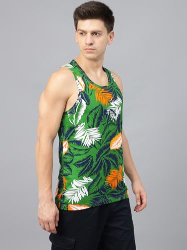 Image of Veirdo Pure Cotton Scoop Neck Regular Fit Printed Sleeveless Vest for Men & Boys (Available in Various Patterns)