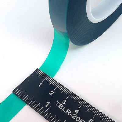 Image of High Temp Masking Supply 1 /2 inch x 72 Yards 400ºF Green Polyester PET Tape