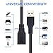 Hftywy USB Extension Cable 1.6ft, USB 3.0 Extender Male to Female Cord High Data Transfer Compatible with Webcam,USB Keyboard,Flash Drive,Hard Drive,Printer, and More