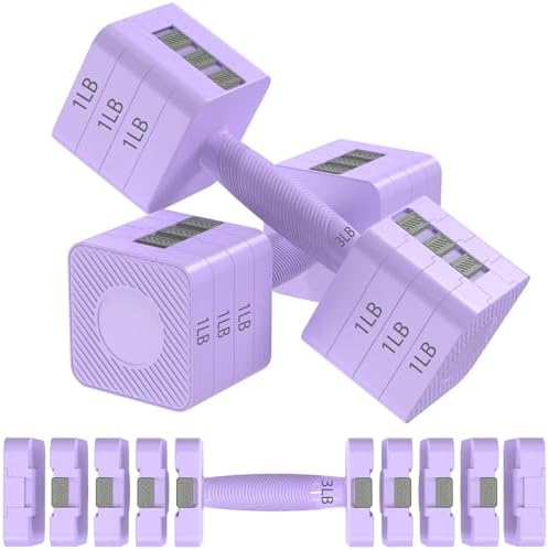 22LBS Adjustable Dumbbells Set, Hand Weights Sets with 5 Levels 3...