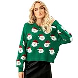 🍎🍎Geeignete Anlässe: weihnachtspullover baumwolle, sweatshirt damen oversized, geeignet für Weihnachten, Halloween, Weihnachts-Cosplay, Promotionen, Jahresfeiern, Bühnenauftritte, Weihnachtsfeiern, Outdoor-Aktivitäten, Gemeinschaftsaktivitäten, Familientreffen, Neujahrsfeiern usw.weihnachtspullover damen sweatshirt rundhals langarm weihnachten pullover casual christmas sweat oberteile tops für frauen teenager mädchen bluse