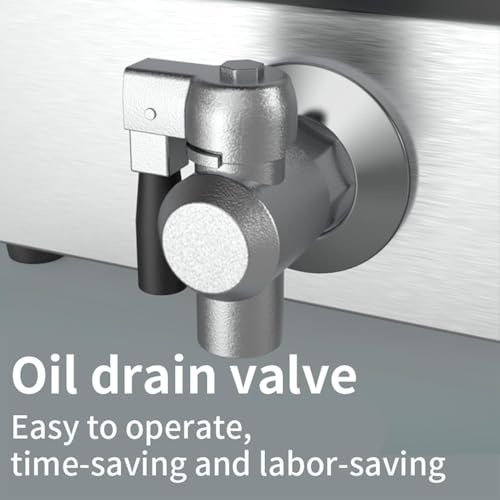 DULNICE Fritteuse Commercial Friteuse mit Fett mit Ölventil 6L, 3000W Elektrische Fritteuse mit Korb & Deckel, Fritteuse mit öl 60°C-200°C für Küche und Haushalt – Bild 4