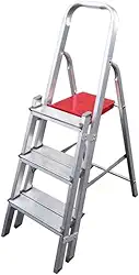 Escada de Alumínio 3 Degraus Duplos Reisam