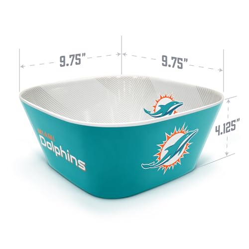 Image of YouTheFan NFL Miami Dolphins Large Party Bowl