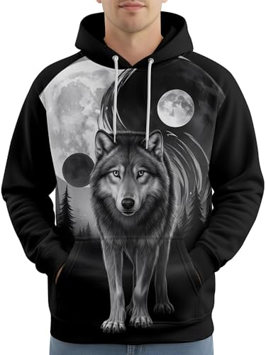 Image of PAGYMO Graphic Hoodies for Men Funny Novelty Pullover Hooded Sweatshirt