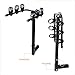 Black Powder Coated 2 Inches Hitch Foldable Mount Rear 3-Bike Carrier Rack for Cars,Trucks,SUV