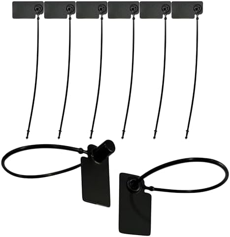 150 PCS Plastic Tamper Seals, Zip Ties Container Seal Security Seal Tag Security Tags Courier Tags Disposable Self-Locking Tie, 6 Inch Length – Black