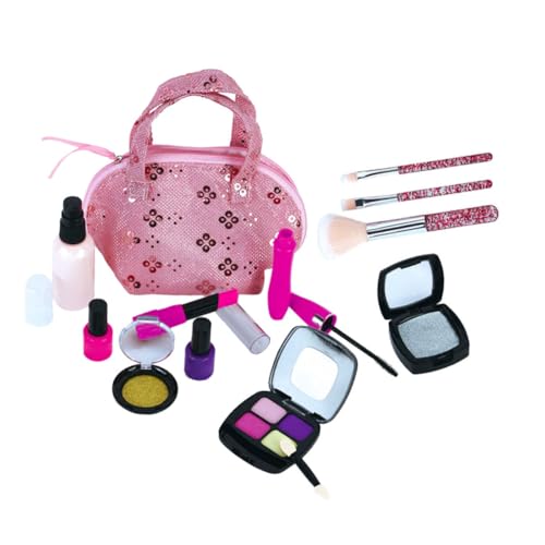 Sosoport 1Juego Maquillaje Niñas Kit de Belleza Infantil con Accesorios Simulados y Fomentar Hábitos