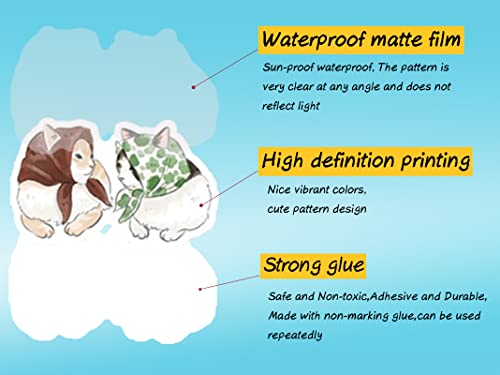 Fbowlsea 100 Pcs Cat Vinyl Stickers Decals - Water Bottle Laptop Phone Case Scrapbook Journal Kitten Stickers Skins & Decals thumb #3