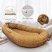 TARJODGY Baby Lounger - Baby Lounger for Newborn 0-24 Months, Soft Breathable Cotton Infant Lounger Cover, Portable Baby Nest for Travel, Newborn Essentials (Sienna)